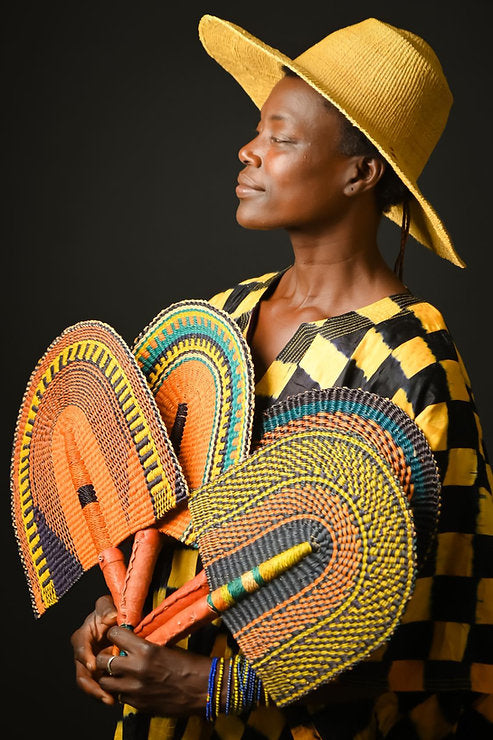 Elephant Grass Handwoven Fan