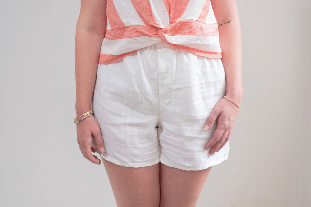 Ivy Shirt - Wide Rose Stripe