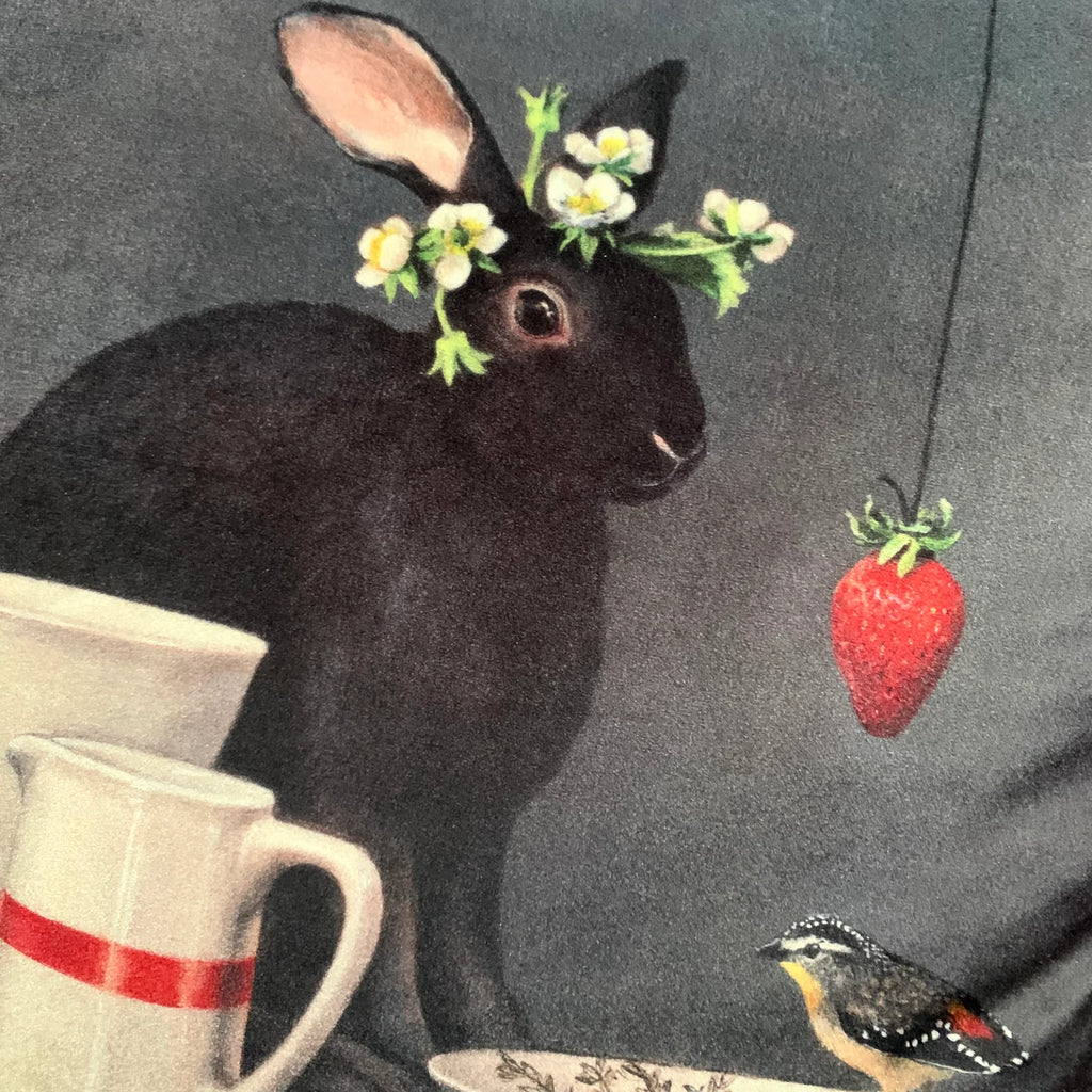 Velvet Strawberry Rabbit Cushion
