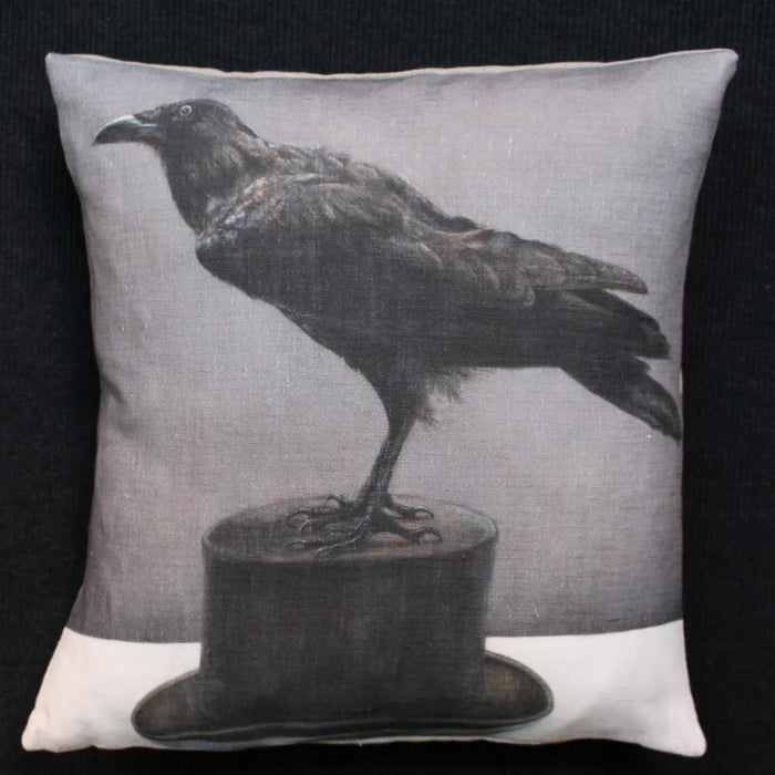 Crow on Hat Cushion