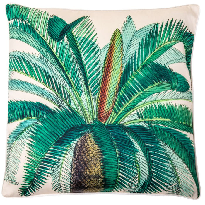 Sateen and Linen Cushion Cover - Date Palm