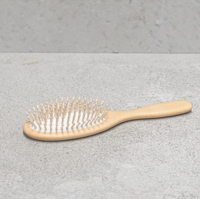 Oval Beechwood Hair Brush - Wood Pins