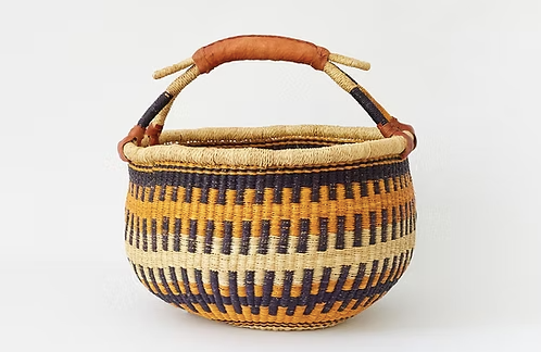 African Queen Large Round Cleopatra Basket