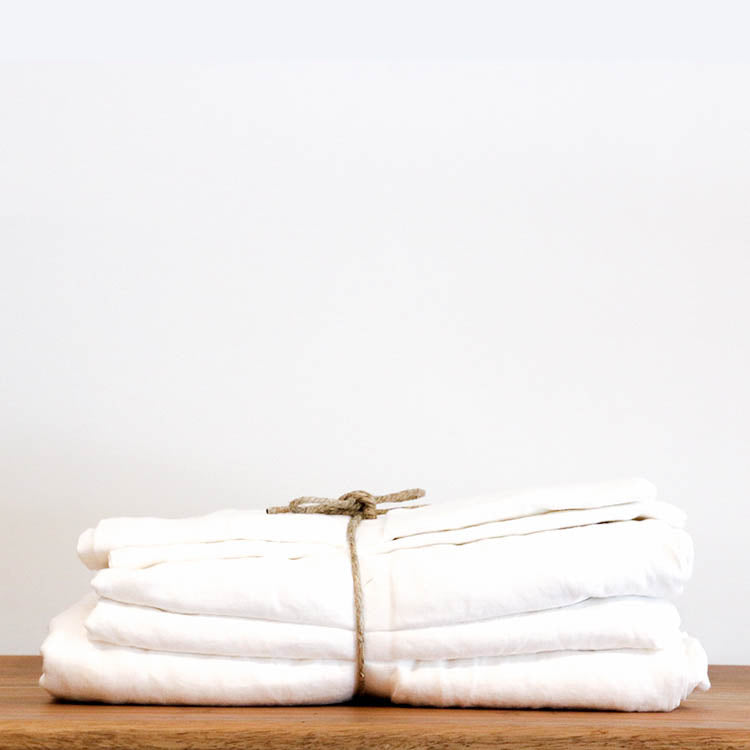French Linen Bed Sheet Set (Queen/King/Single/Super)