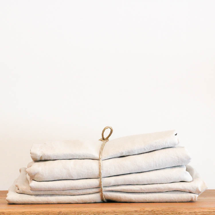 French Linen Bed Sheet Set (Queen/King/Single/Super)