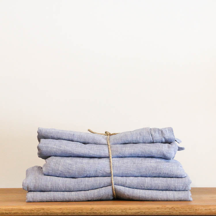French Linen Bed Sheet Set (Queen/King/Single/Super)