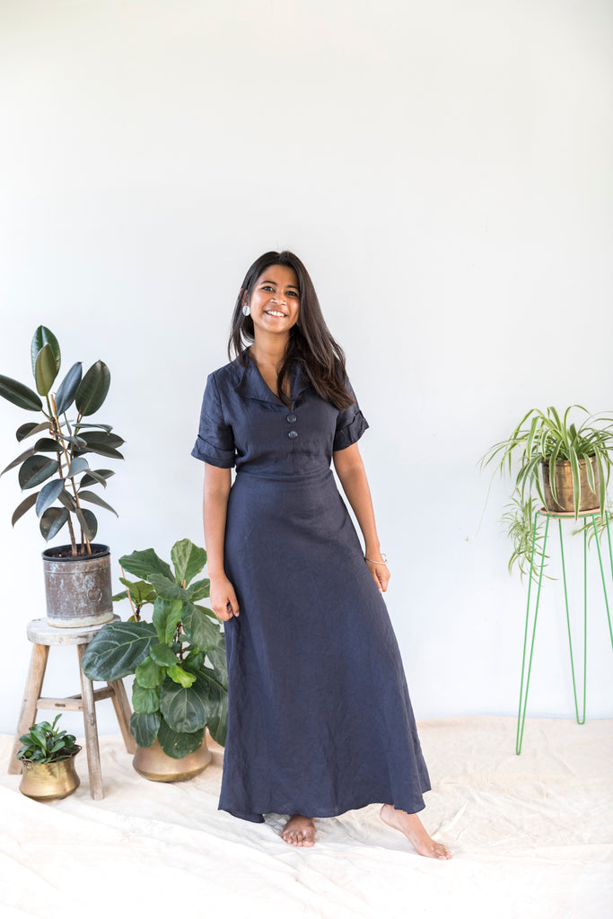 Julietta Dress - Navy