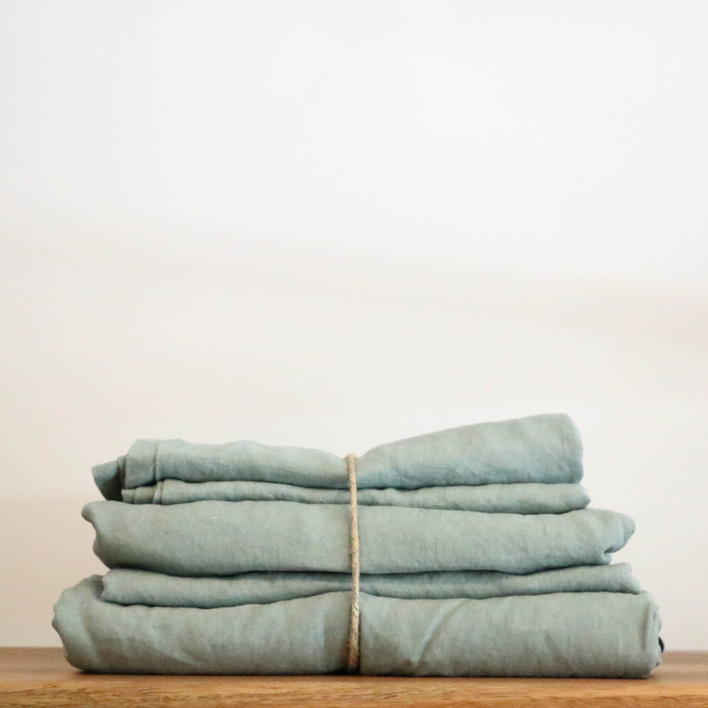 French Linen Bed Sheet Set (Queen/King/Single/Super)