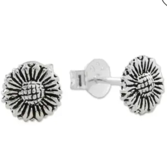 Sunflower stud earrings