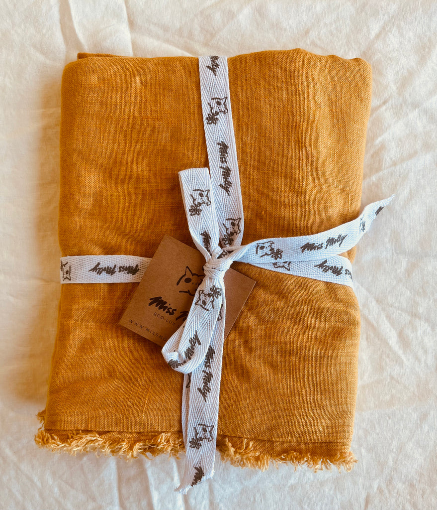 Rustic Irish Linen Pillowcase - Raw Edge (Standard )