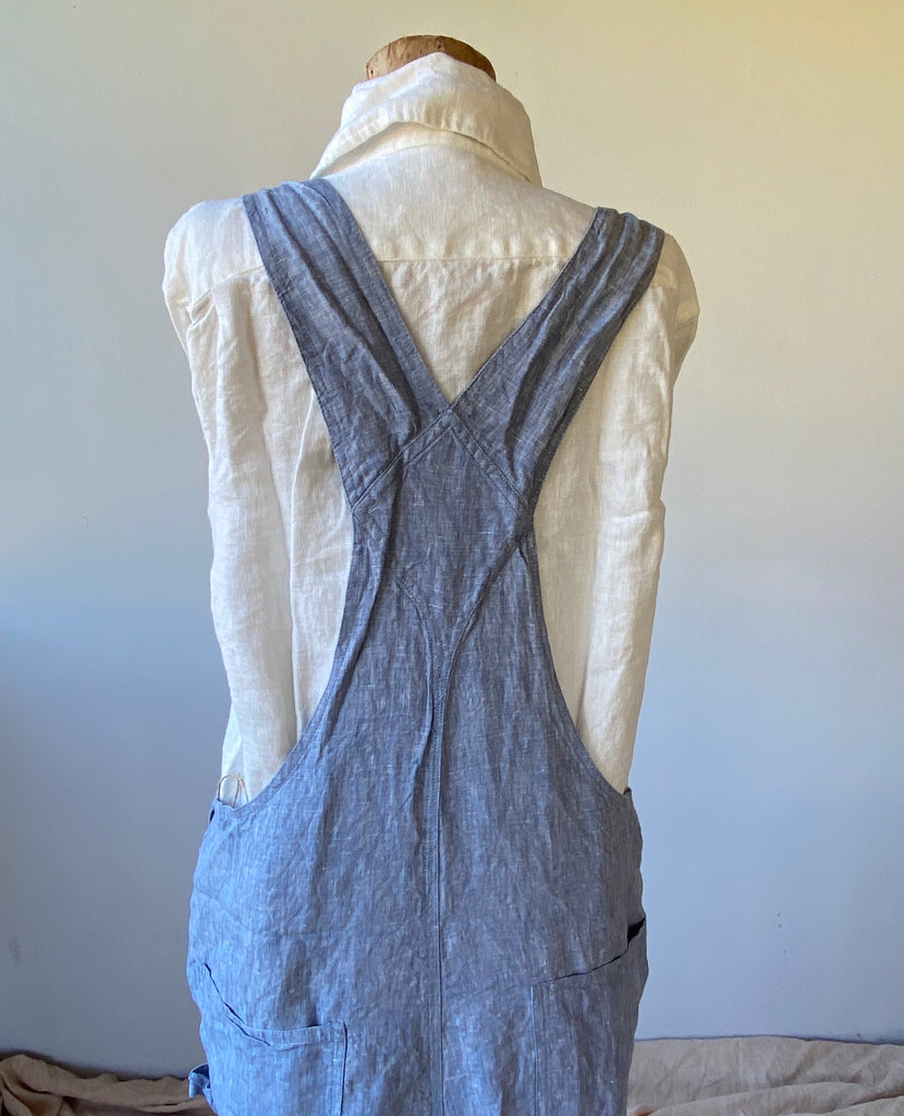 Linen Overalls - Light Blue Chambray