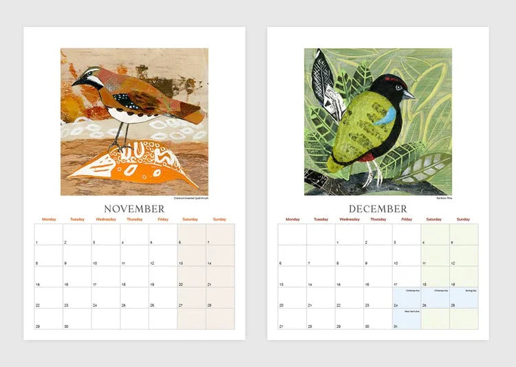 2027 Australian Bird Calendar by Fiona Roderick