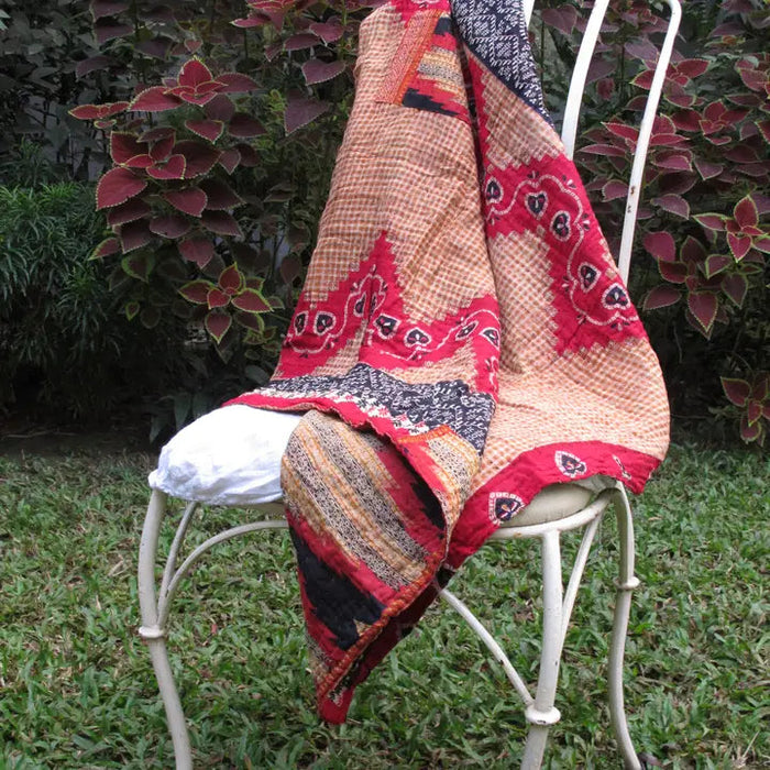Recycled Sari Small Kantha Blanket Baby