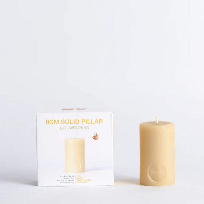 Queen B 8cm Beeswax Candle Box of 2 | 16hr Burn Time