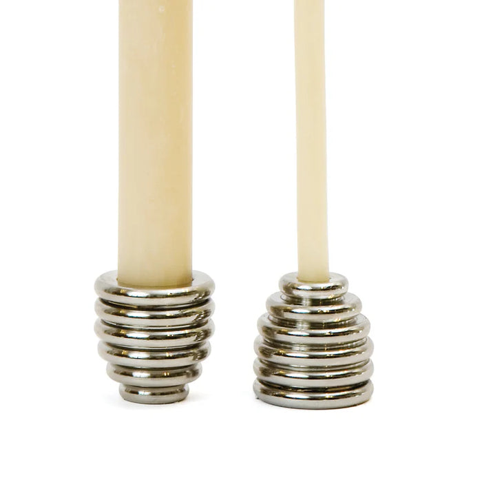Queen B black label reversible brass candle holder