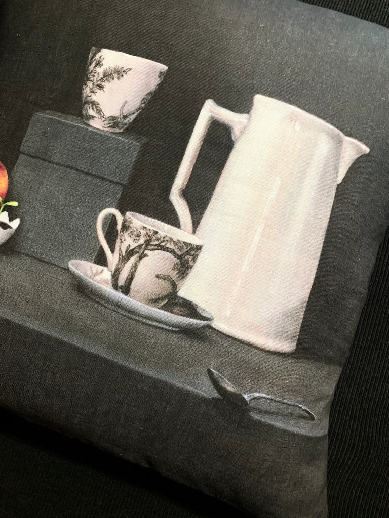 White Jug Cushion