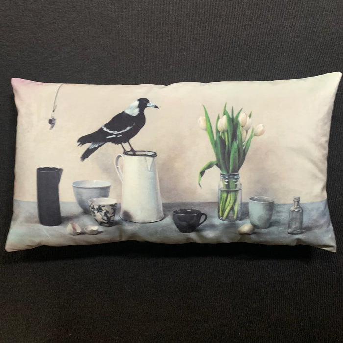 Velvet Tulip Magpie Cushion