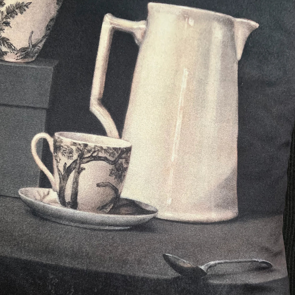 Velvet White Jug Cushion