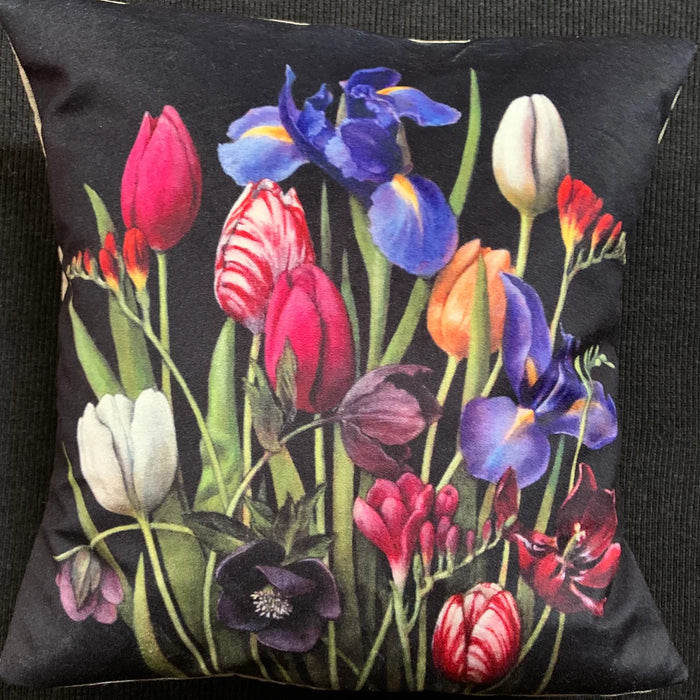 Velvet Floral Cushion