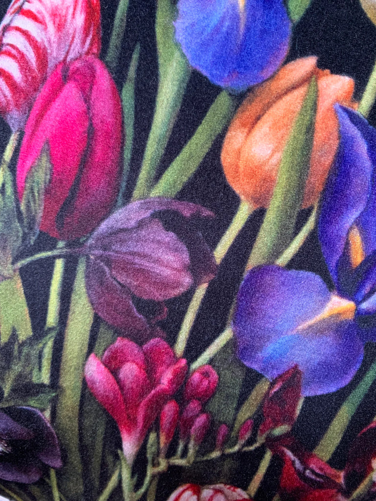 Velvet Floral Cushion