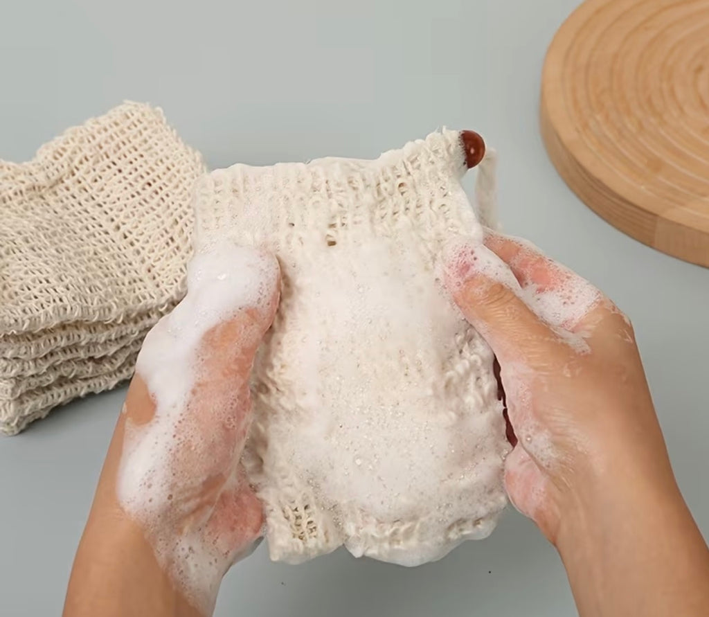 Sisal Soap Scrub Saver Bag