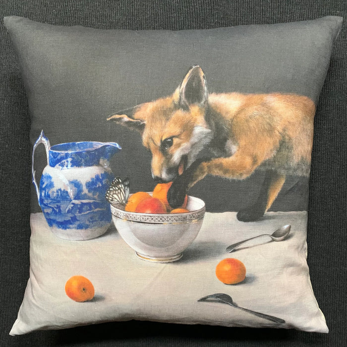 Linen Fox Cub Cushion
