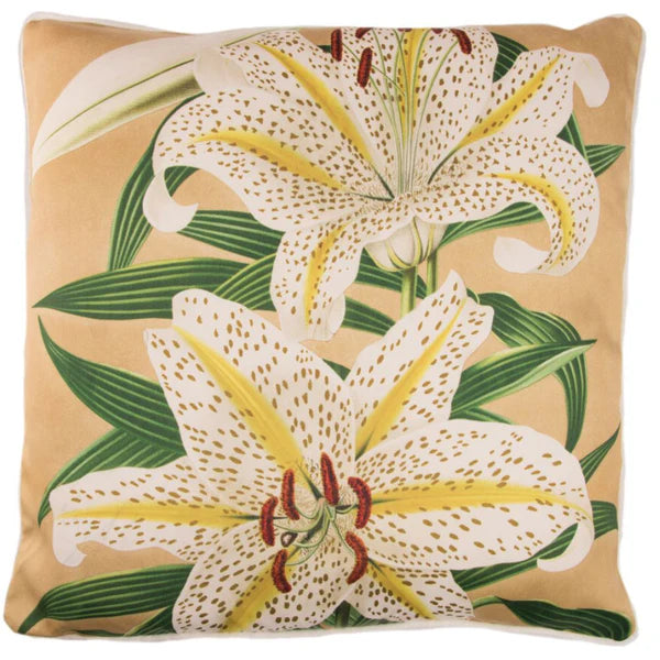 Sateen and Linen Cushion Cover - Lily