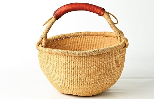 African Queen Large Round Cleopatra Basket