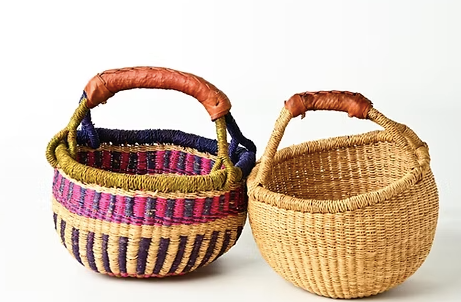 African Queen Mini Round Cleopatra Basket