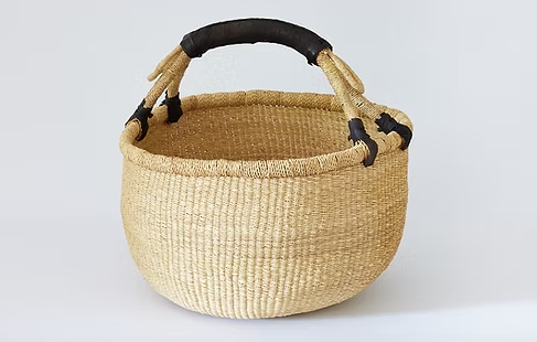 African Queen Large Round Cleopatra Basket