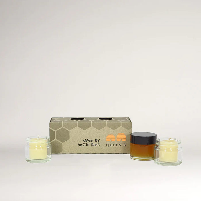 Queen B Raw Sweetness & Light Candle Gift Set