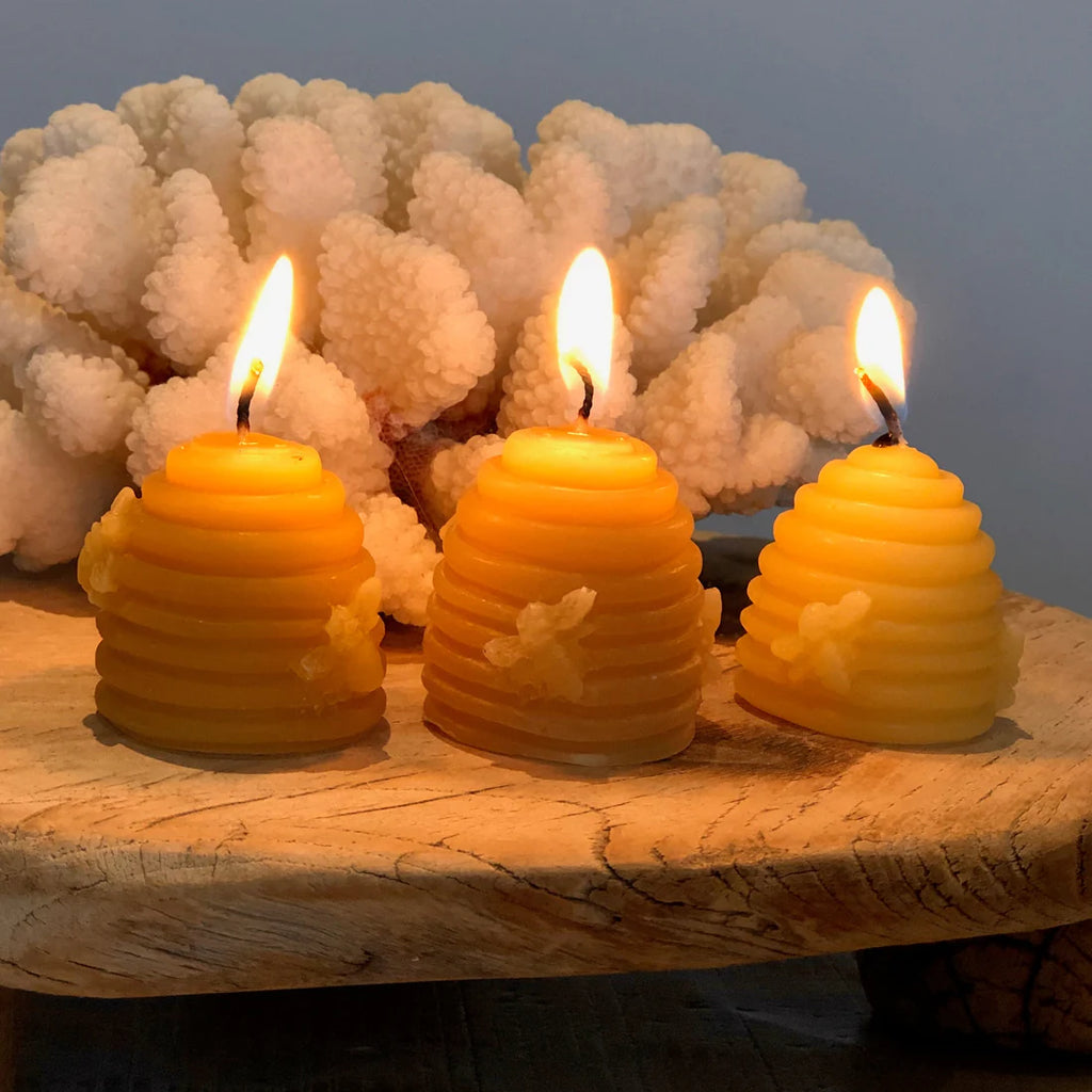 Pollen Sisters Beeswax Baby Bee Hive Candle