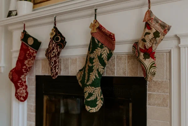 Kantha Christmas Stocking