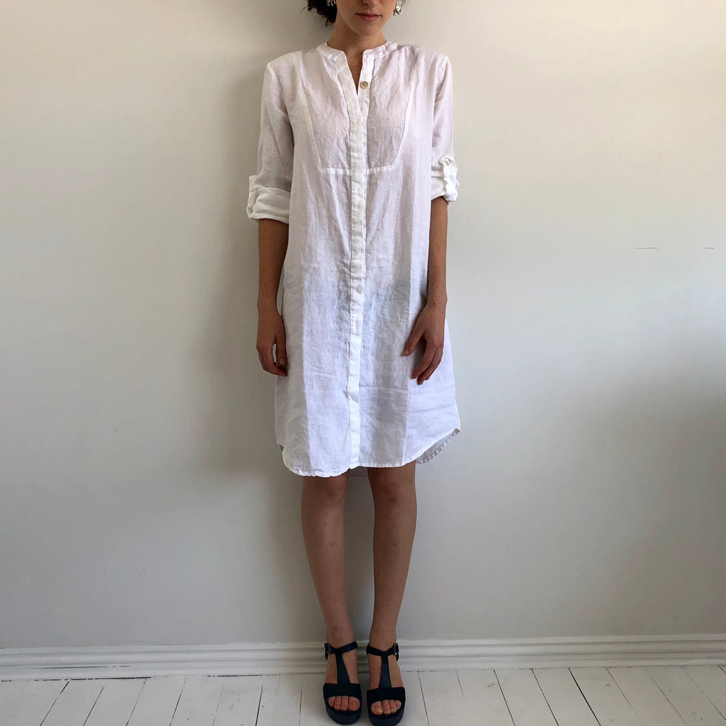 French Linen Shirt Dress