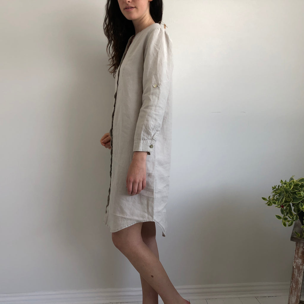 French Linen Shirt Dress