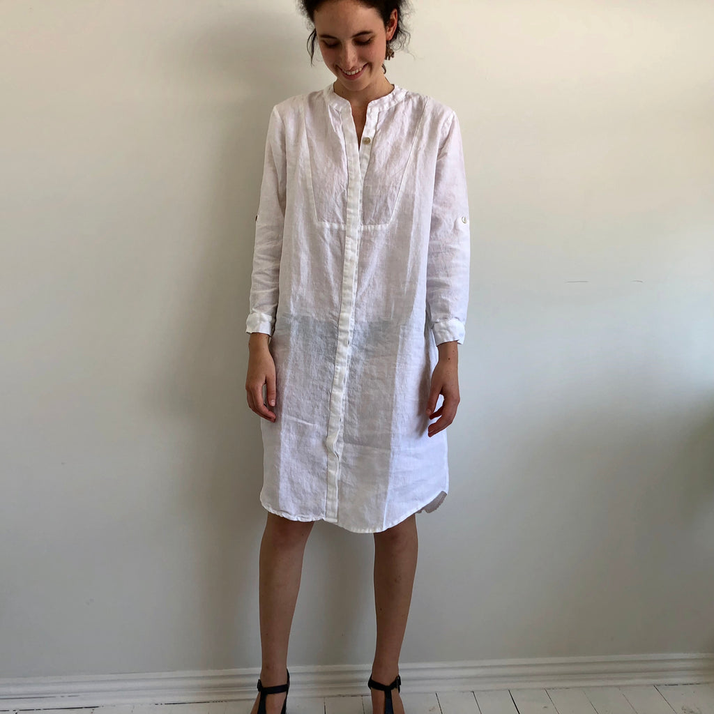 French Linen Shirt Dress