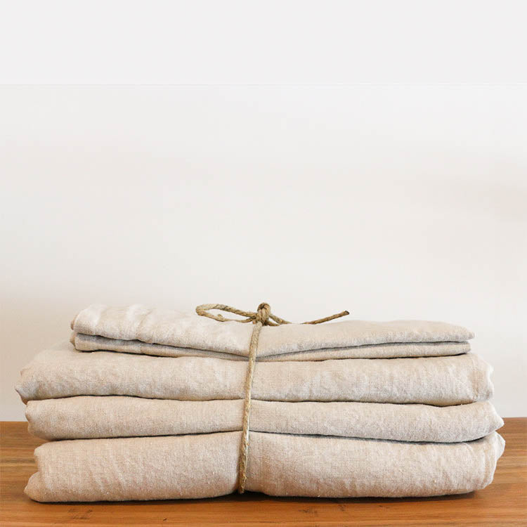 French Linen Bed Sheet Set (Queen/King/Single/Super)