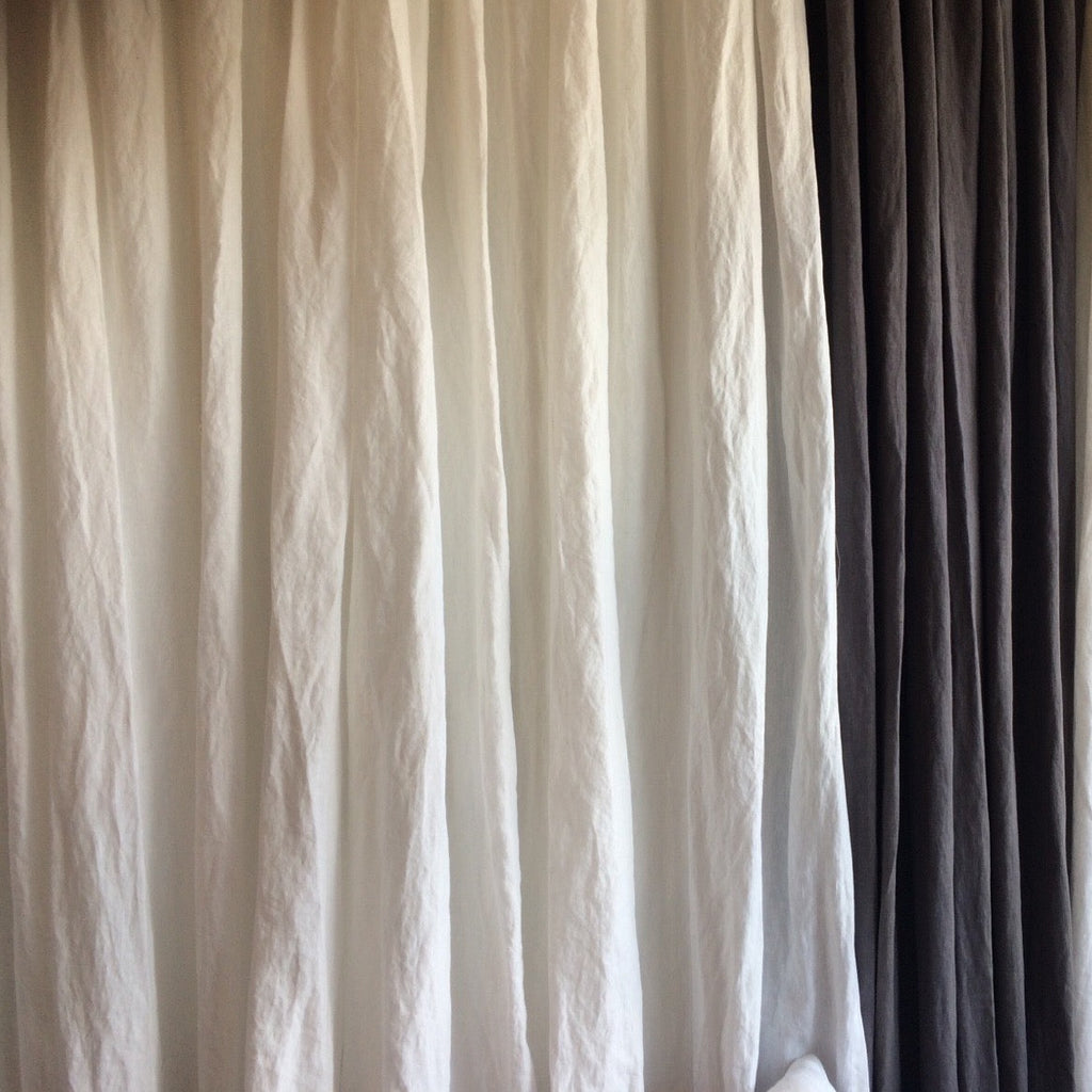 Washed Rustic Linen Curtain Drops - 3 metre
