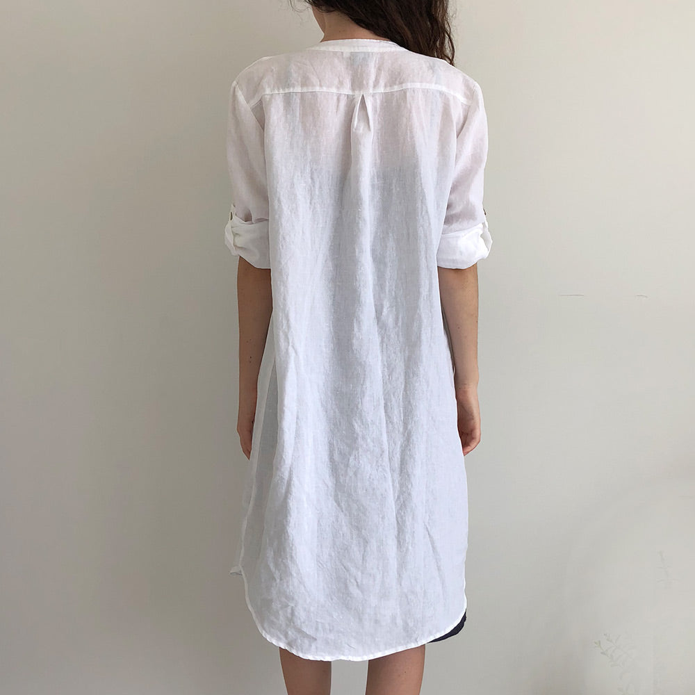 French Linen Shirt Dress