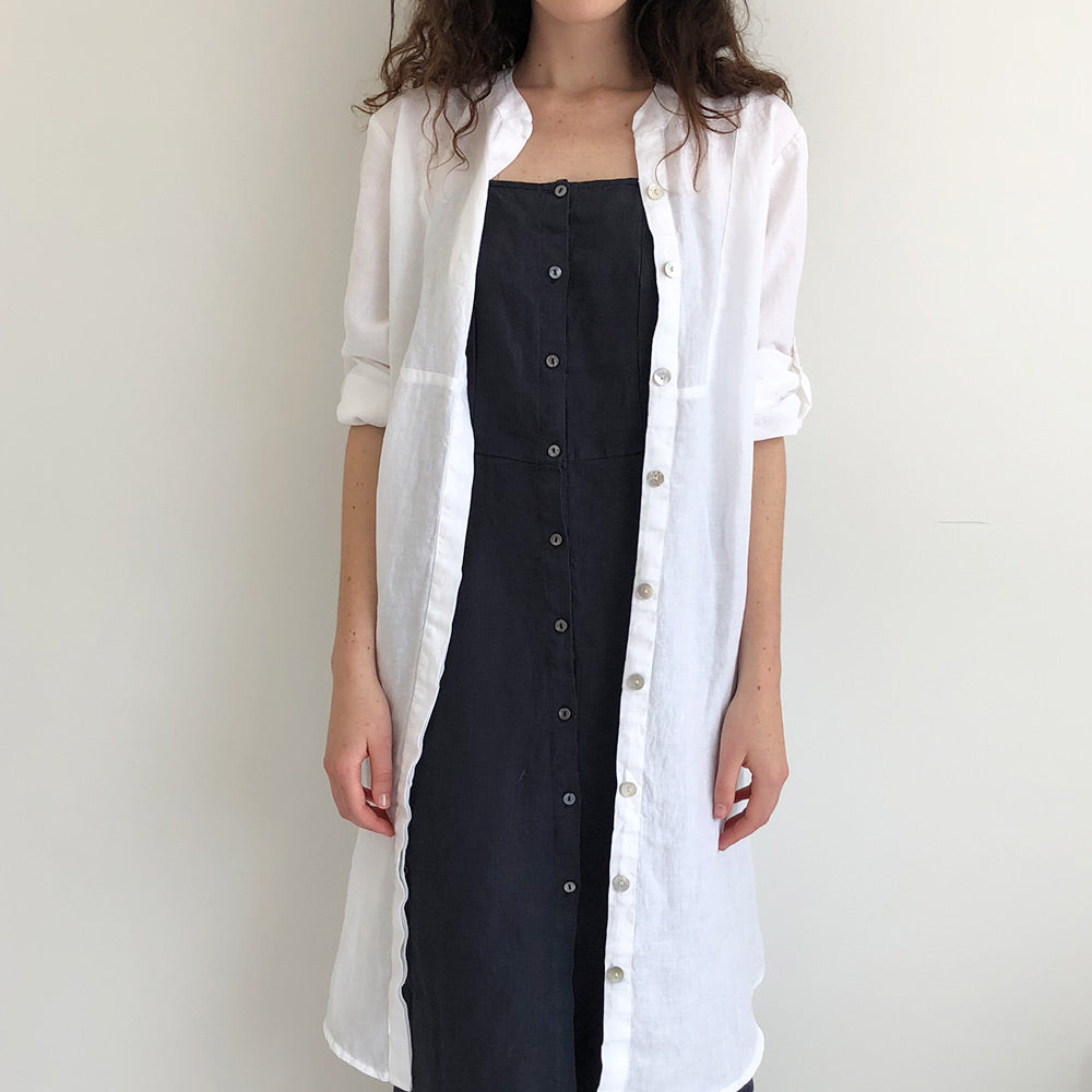 French Linen Shirt Dress