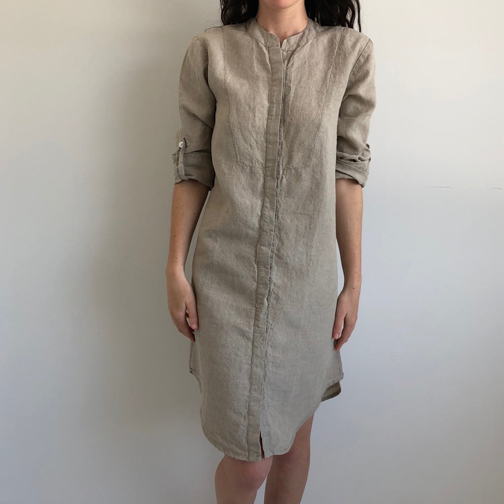 French Linen Shirt Dress