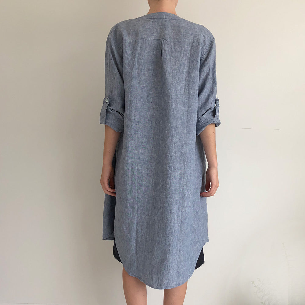 French Linen Shirt Dress