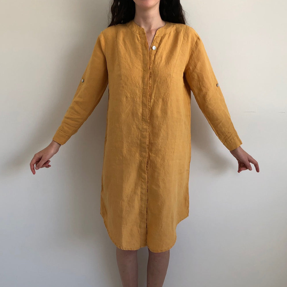 French Linen Shirt Dress