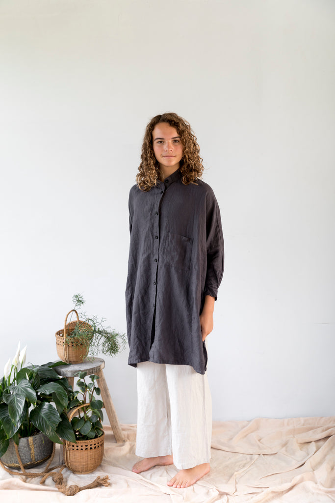 Dolman Sleeved Shirt - Charcoal